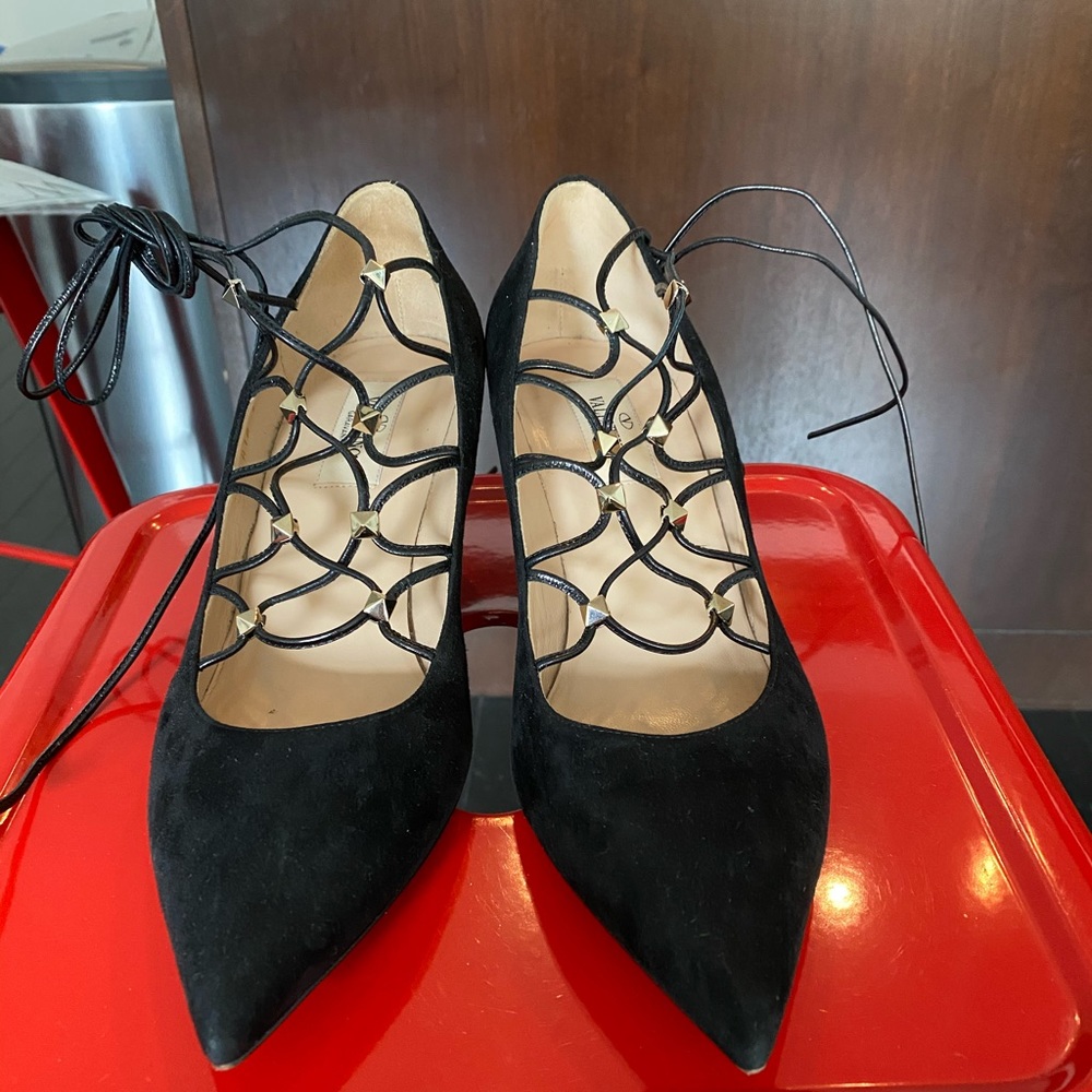 Valentino Rockstud Cage lace up heels size 37.5
